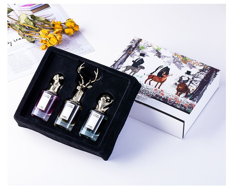 Die Geschichte von Blumen Cross Border Beast Head Fox Elk Tier Parfüm Geschenkbox Set für Männer und Frauen Beliebte Online-Live-Übertragung_voghion.com