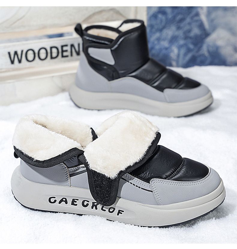 Herren-Winterstiefel mit Fleecefutter – wasserdichte, rutschfeste High-Top-Schuhe für kaltes Wetter, bequem und warm_voghion.com