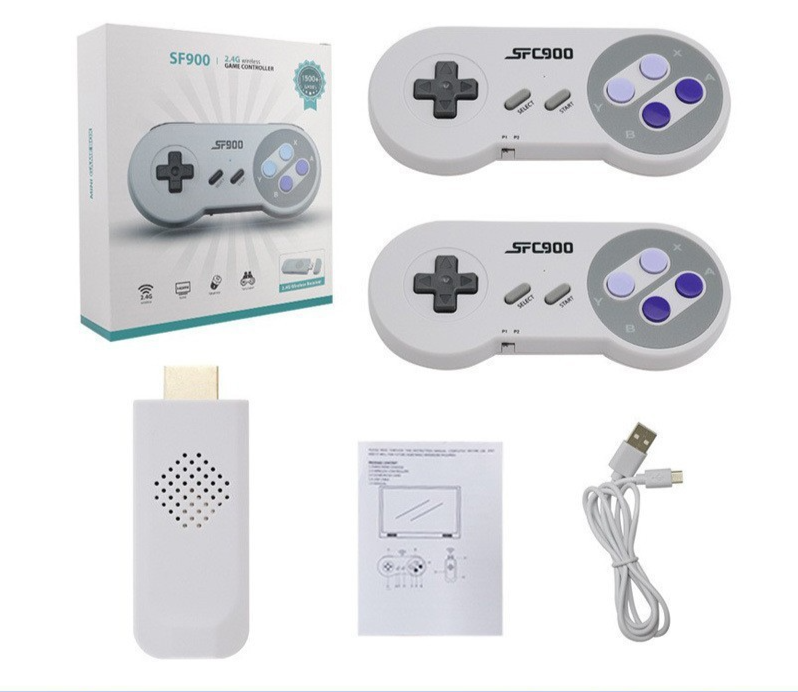 New Product SF900 TV Game Console 16-bit Arcade Built-in 1500+ Games_voghion.com