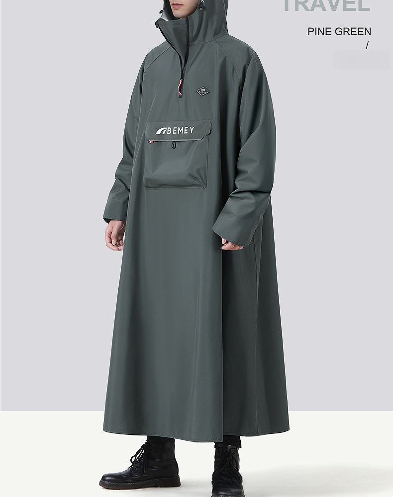 Beimei Elektroroller-Regenmantel, verdickter und verlängerter Ganzkörper-Regenschutz für Erwachsene, Unisex-Poncho_voghion.com