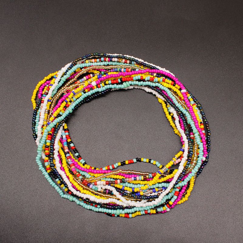 Handicraft Multi layered Rice Bead Set for Women's Bohemian Ethnic Style Bracelet A006_voghion.com