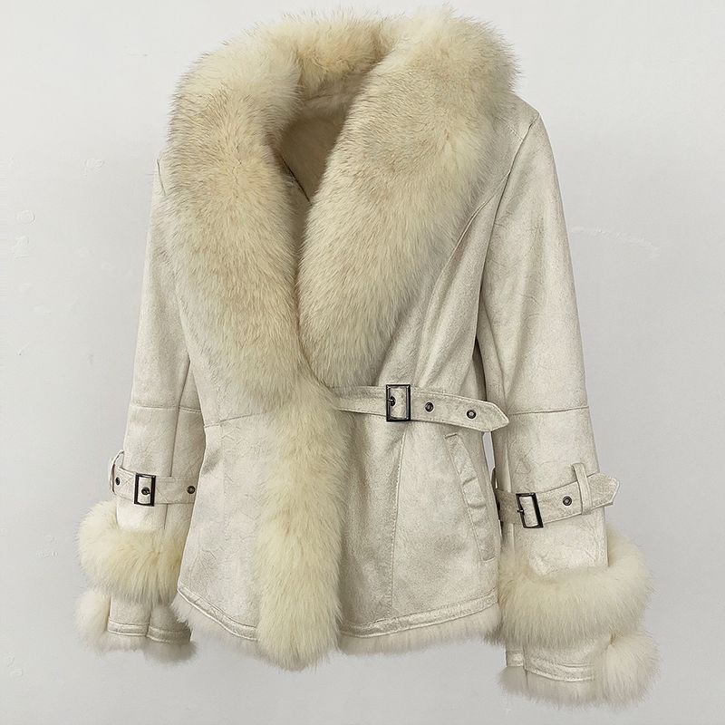 Stilvoller kurzer Wildlederpelzmantel für Damen – Futter aus künstlichem Kaninchenfell, warme Wintermode-Oberbekleidung, XS-XXXL_voghion.com