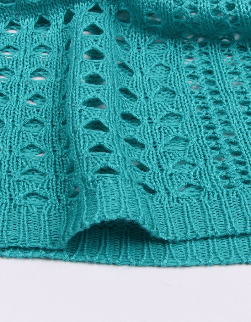 Női hosszú, bő, egyszínű, üreges kötött felső_voghion.com