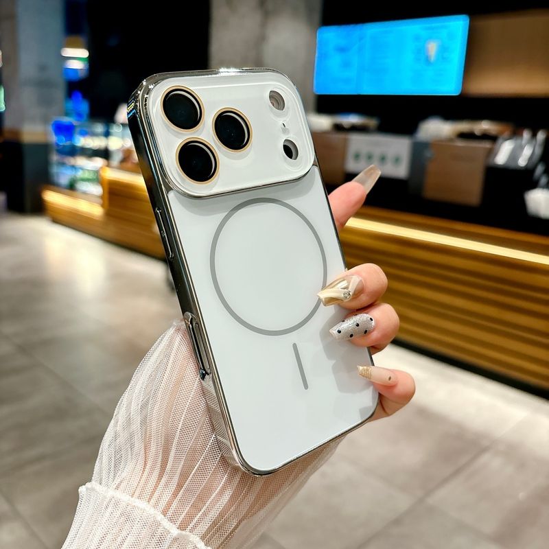 Luxury AG Nano Tempered Glass For Magsafe Case For IPhone 17 Air 16 15 14 13 12 11 Pro Max Plus Magnetic Wireless Charge Cover_voghion.com