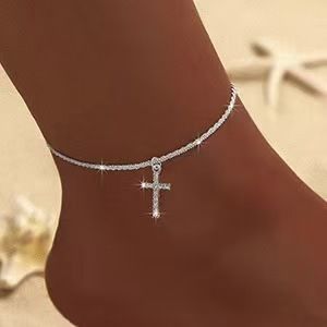 Exquisite Sparkling Diamond Foot Chain For Women Fashion High-end Sexy Niche Anklet Jewelry Accessories_voghion.com