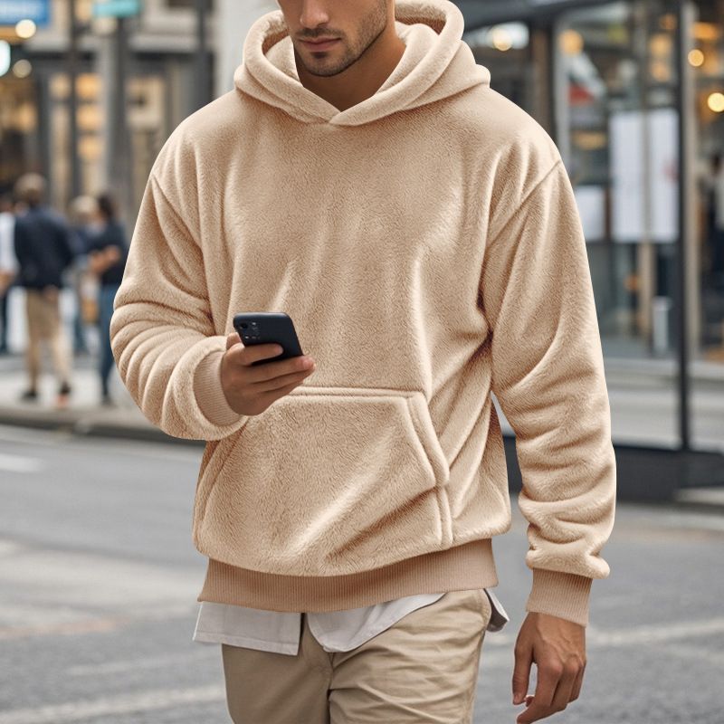Herren-Kapuzenpullover im amerikanischen Stil in Übergröße, Herbst/Winter, doppelseitiger Fleece-Pullover, lockere Freizeitjacke_voghion.com