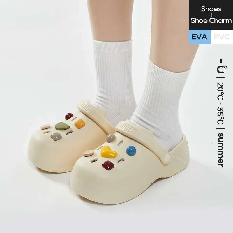2025 neue Stil Dicken Loch frauen Maultiere Sandalen Hohe Absätzen Sommer Schuhe Und Charme Strand Außerhalb EVA Folien Weichen_voghion.com