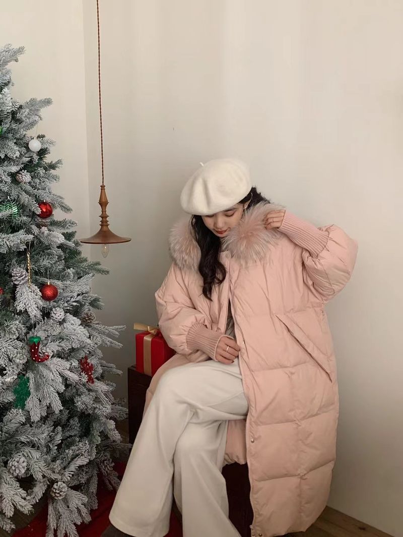 Damenmode lange Kapuzenjacke Warme Jacke_voghion.com