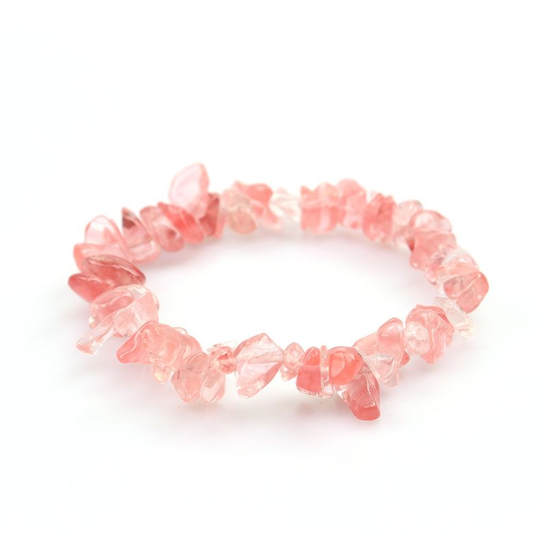 Bracelet en agate et améthyste curative – Pierres précieuses naturelles irrégulières, bijou extensible équilibrant les chakras (réglable de 19 cm, coffret cadeau)_voghion.com