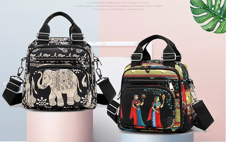 Neue 6 Grafiken Weibliche Handtaschen Frauen Schulter tasche messenger taschen Nylon Umhängetaschen Marke Geldbörse Multi-funktion verwenden_voghion.com