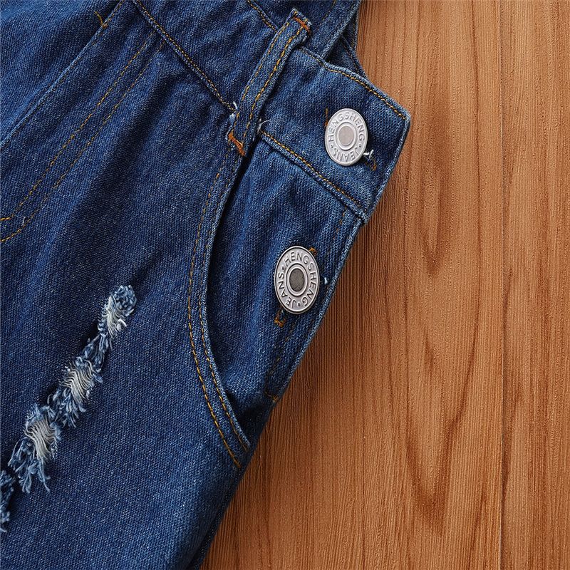 SAMGAMI BABY barneklær på tvers av grenser, jenteklær, matchende overalls, europeiske og amerikanske barnebukser med dobbelt lag, denim og blusset bukse_voghion.com