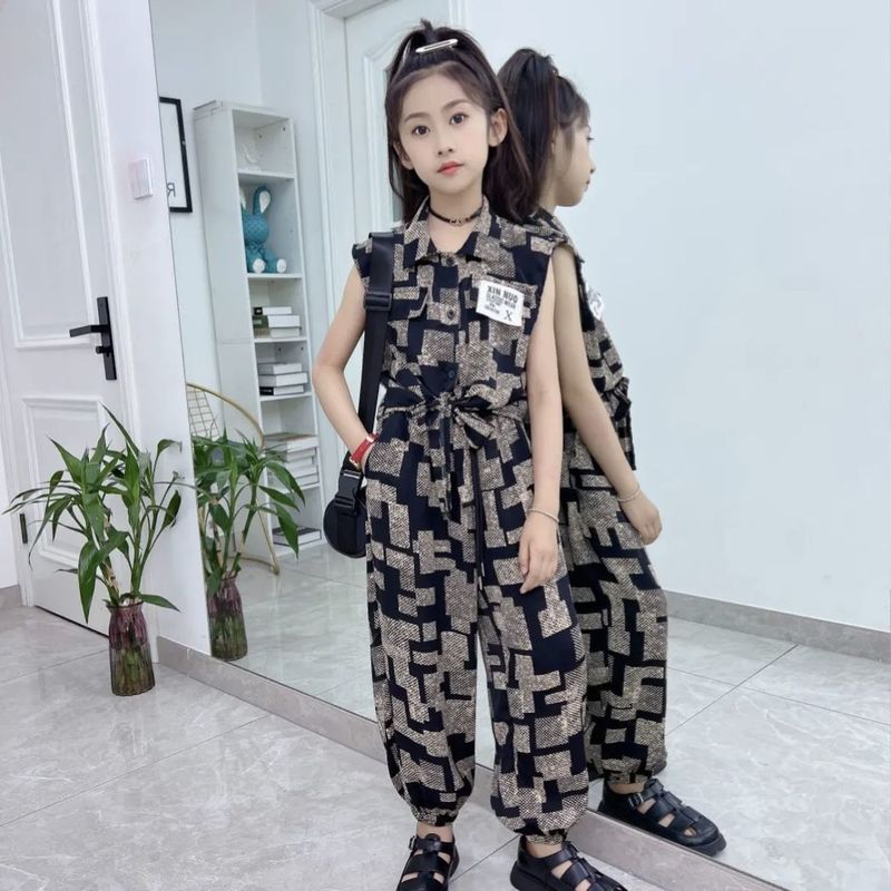 Kız Çocuk Seti Orta Çocuklar 5 Yaş 8 Çocuk Moda Pantolon Labirent Seti_voghion.com