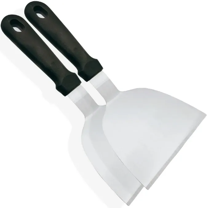 Roestvrijstalen Metalen Bakplaat Spatel Hamburger Schraper Pannenkoek Ideale per BBQ Grill_voghion.com