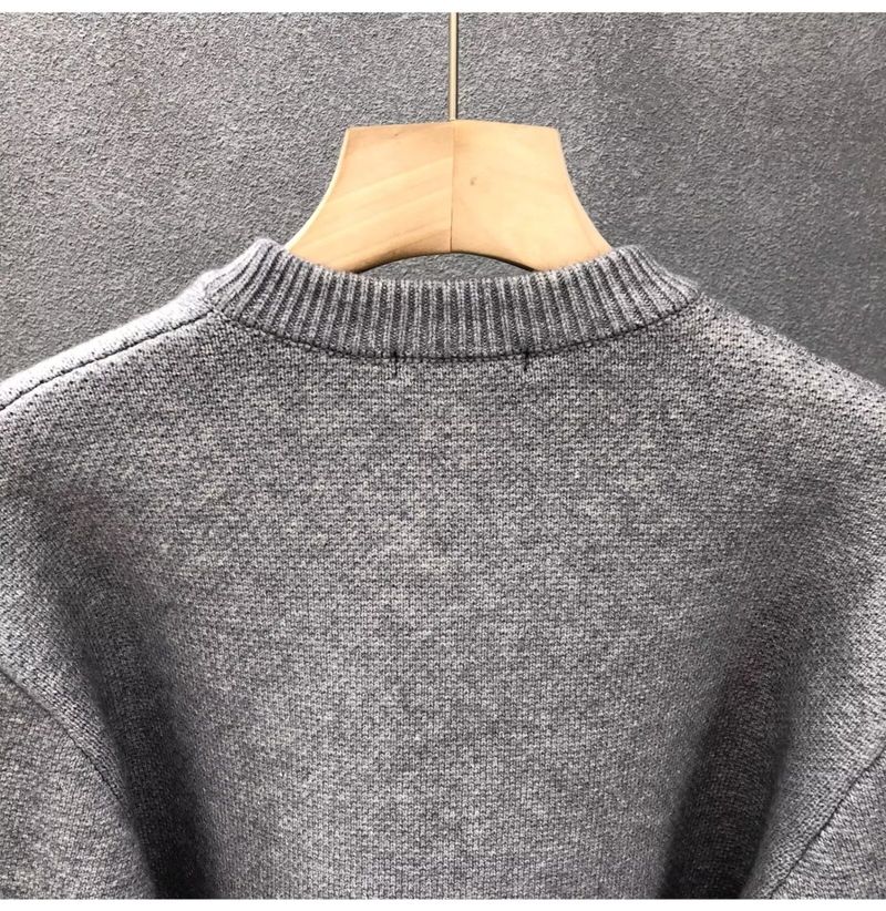 Suéter de punto para hombre, otoño e invierno. Cárdigan de punto para hombre, color liso, abierto al frente, para otoño e invierno (negro, caqui, gris)._voghion.com
