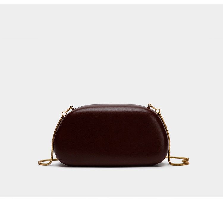Borsa da sera da donna in pelle PU, pochette porta cioccolatini, facile da abbinare con tracolla a catena e decorazione in metallo._voghion.com
