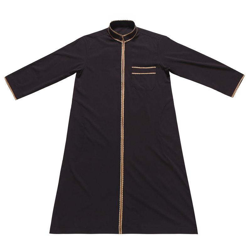 2025 Abaya moslim geborduurde jurk Arabië kinderen kaftan jubba thobe islamitische jongens lange mouw gewaad Midden-Oosters_voghion.com