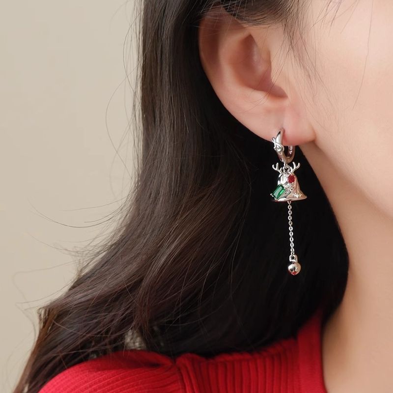 Boucles d'oreilles en forme de cloche d'automne et d'hiver 2024 Nouveau style Tempérament personnalisé Atmosphère simple Boucle d'oreille polyvalente_voghion.com