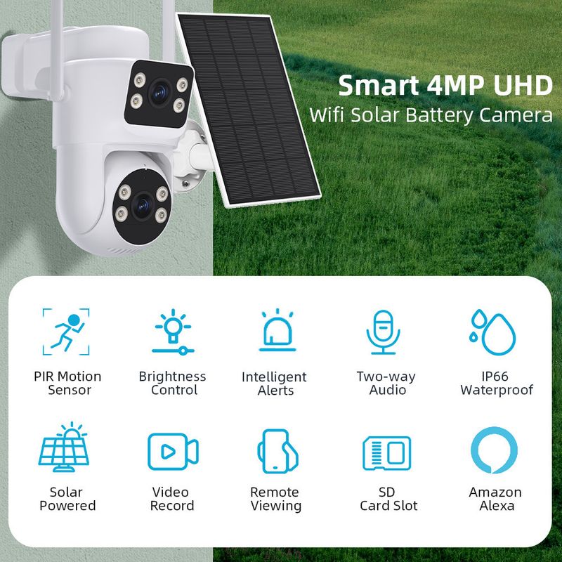 iCsee Overseas Waterproof 4G Free Data Solar AOV Surveillance Camera_voghion.com