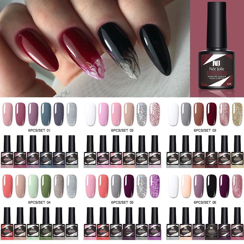 Nagelkleber Neues Nagellack-Set Phototherapie-Kleber Mattierte Pailletten Verstärkte waschfreie Versiegelungsschicht Nagellack-Basiskleber_voghion.com