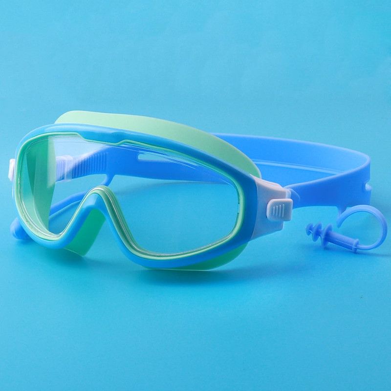 Occhiali da nuoto per bambini e adulti Occhiali da nuoto antiappannamento per uomini e donne Occhiali da nuoto con montatura larga con custodia monoblocco per tappi auricolari_voghion.com