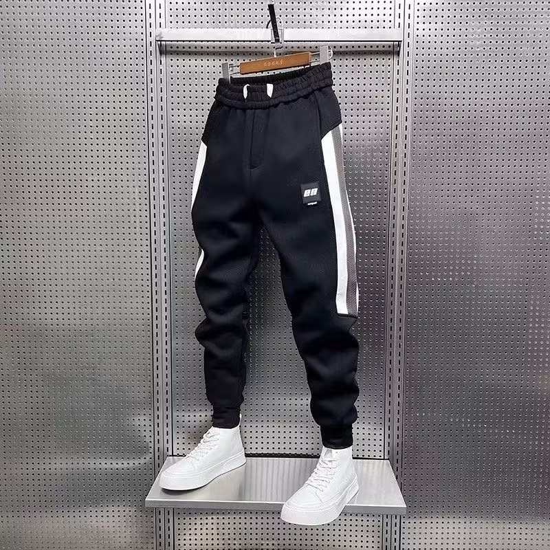 2023 New Pants Men's Striped Casual Pants Tie-in Hip Hoodies Spring And Autumn Haren Handsome Sports Youth_voghion.com