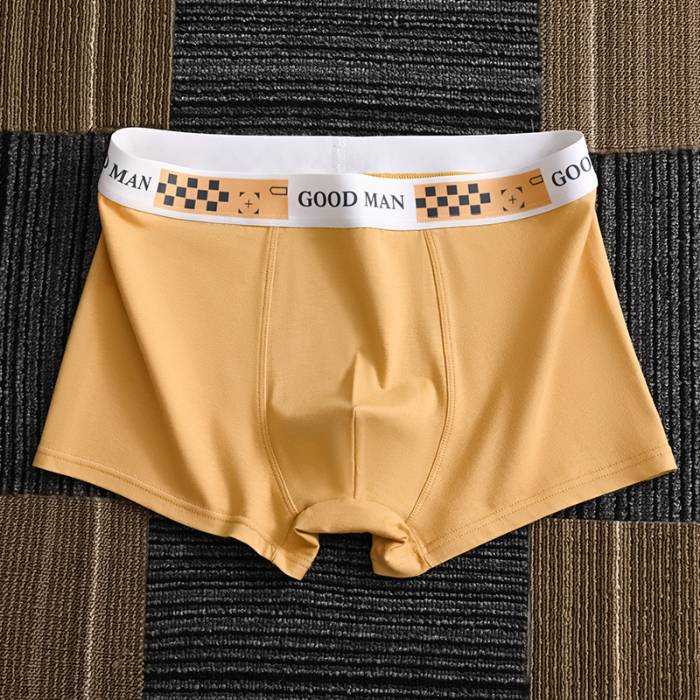 Bokseršorti liela izmēra bezšuvju kokvilnas vīle Vīriešu bokseršorti vasaras plānās daļas izmērs: L-4XL_voghion.com