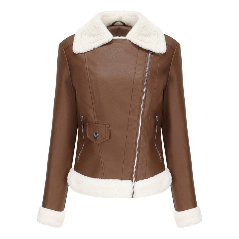 Neue langärmelige warme Reversjacke aus Wildleder für Damen im europäischen und n Pendler-Freizeitstil_voghion.com