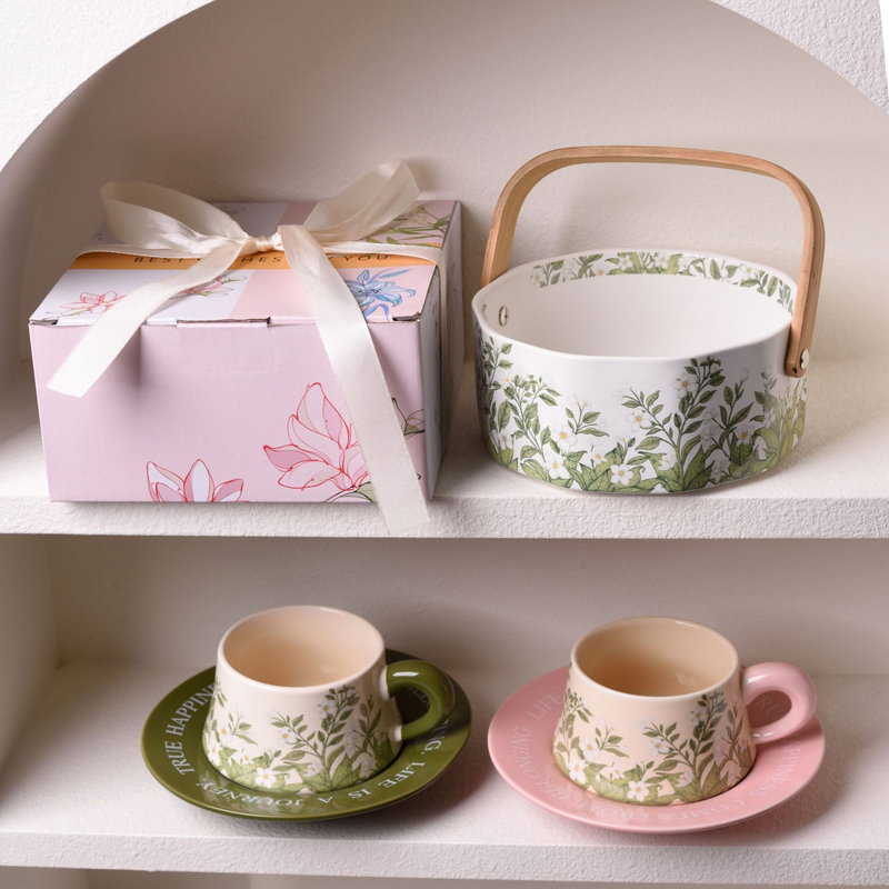 Vintage koffiekopje en schotel jasmijn vintage lelietje-van-dalen koffiekopje vintage geschenkdoos_voghion.com