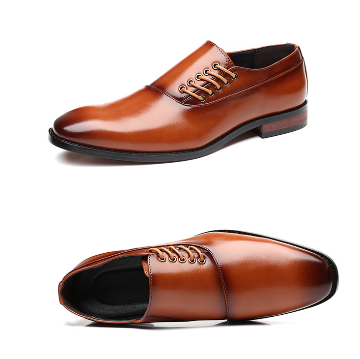 2024 Fashion New British Style Men's Fashion Trend Single Business Dress Leather Shoes_voghion.com