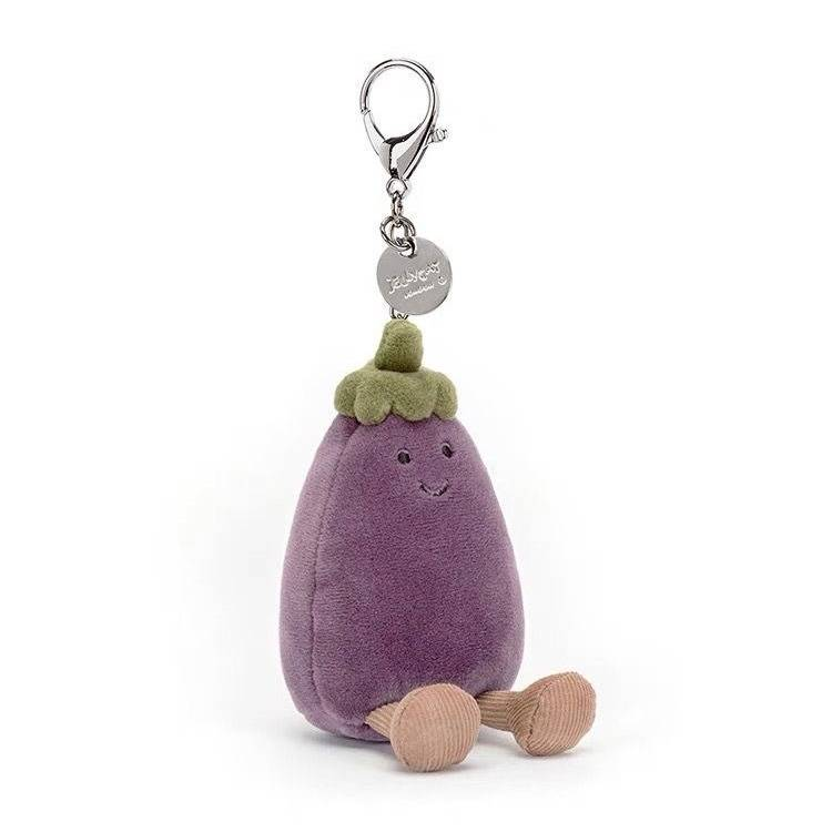 jK Pendant Lively Aubergine Vegetable Pendant New Bag Charm Plush Toys Cute Dolls_voghion.com