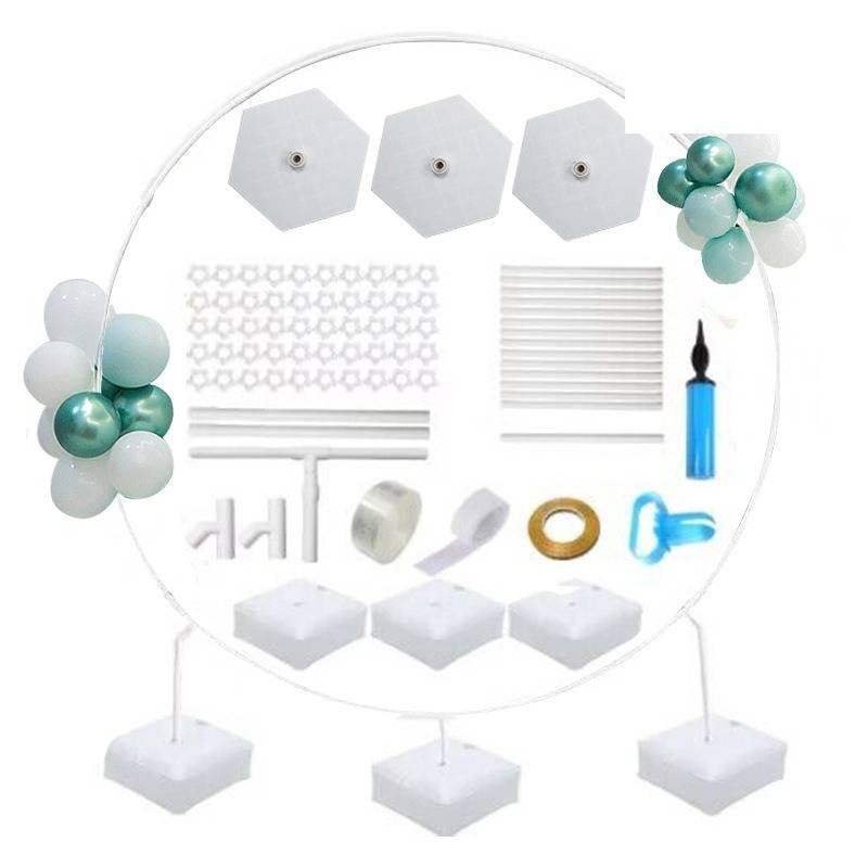 150cm/180cm/200cm Wedding Arch Circle Balloon Stand With Water Base - Decorative Party Backdrop For Wedding, Birthday, Outdoor Events_voghion.com
