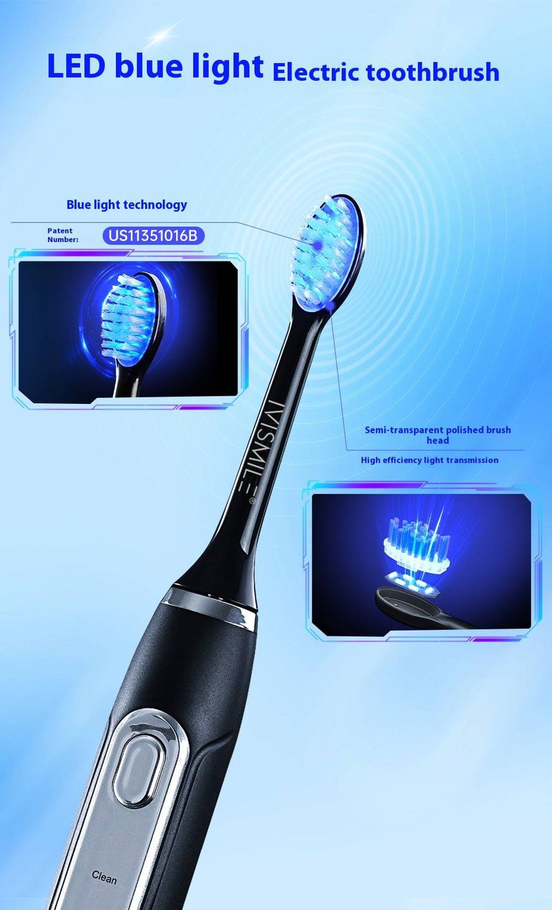 Elektrische Schallzahnbürste mit Magnetschwebetechnik – 4 Modi, 39.000 U/min Tiefenreinigung, 50-Tage-Akku, UV-beschichtet (Schwarz/Weiß)_voghion.com