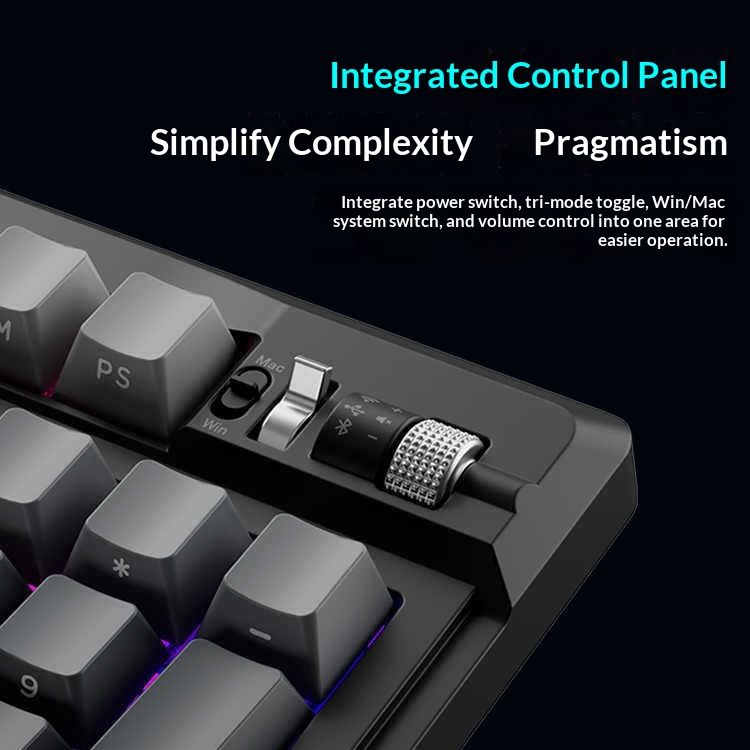 Vanguard X99v2 Custom Mechanical Keyboard - Wireless Bluetooth Tri-Mode RGB Backlit, PBT Side-Lit Keycaps, 8000mAh Battery, Hot-Swappable Switches_voghion.com