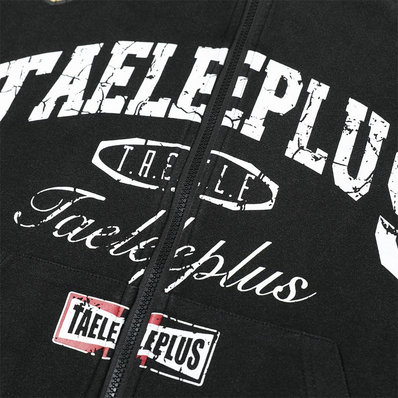 Felpa con cappuccio e stampa a macchie con lettere, da uomo, primavera e autunno, casual, alla moda, lavata, ampia_voghion.com