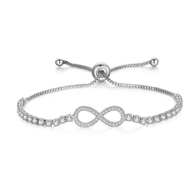 Creative Adjustable With Diamond Inlaid Number 8 Shape Bracelet Jewelry_voghion.com