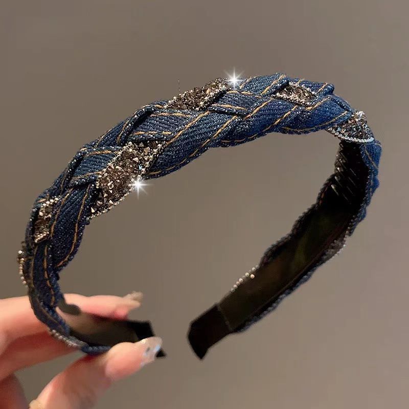 Fascia per capelli alta da donna, nuovo stile 2024 delle celebrità di Internet, fascia versatile per uscire, fascia per lavarsi il viso_voghion.com