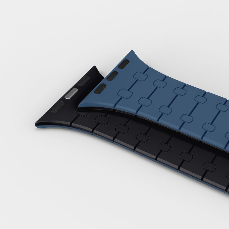 Ισχύει για AppleWatch Applewatch 987654 Iwatch Ultra Μαγνητικό λουράκι σιλικόνης με αντίθεση χρώματος_voghion.com