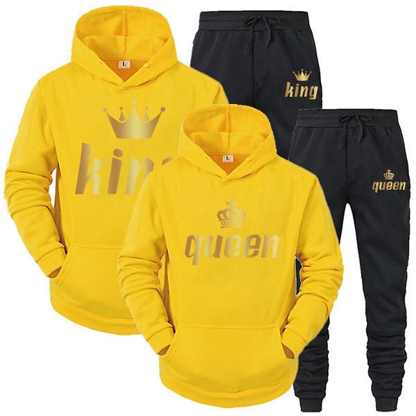 Unisex Fleece Trainingsanzug Set – Paar passender Hoodie & Jogginghose (S-4XL) | Warme Wintersportbekleidung_voghion.com