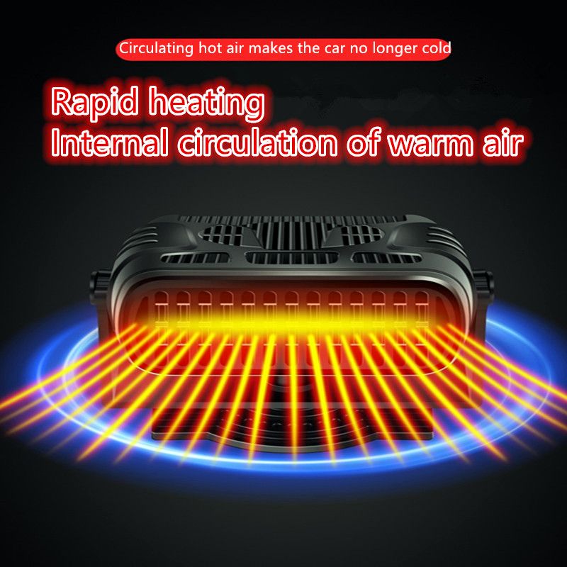 12V/24V 120W 200W Portable Fan 2 IN 1 Coog Heating Auto Windshield Defroster Car Anti-Fog Heater_voghion.com