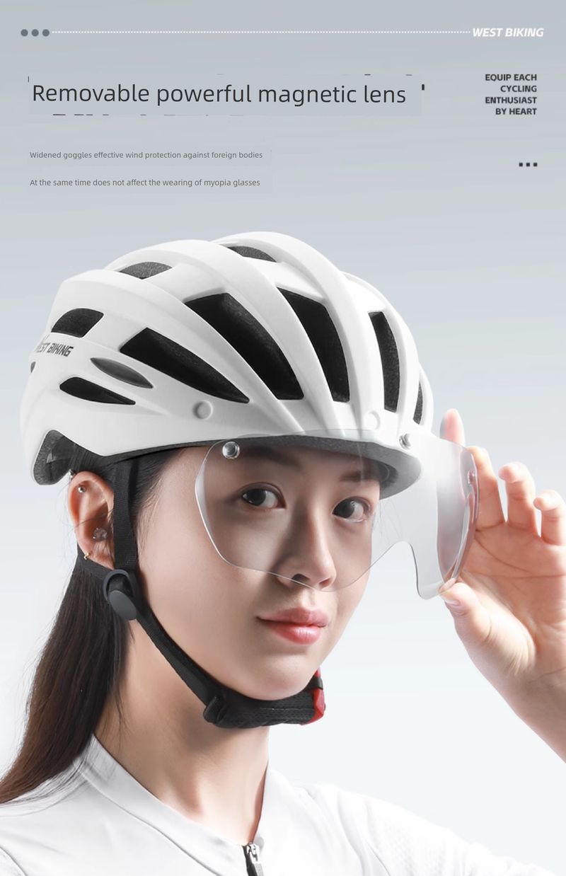 West Rider Integrierte Sicherheitskappe mit Rücklichtbrille_voghion.com