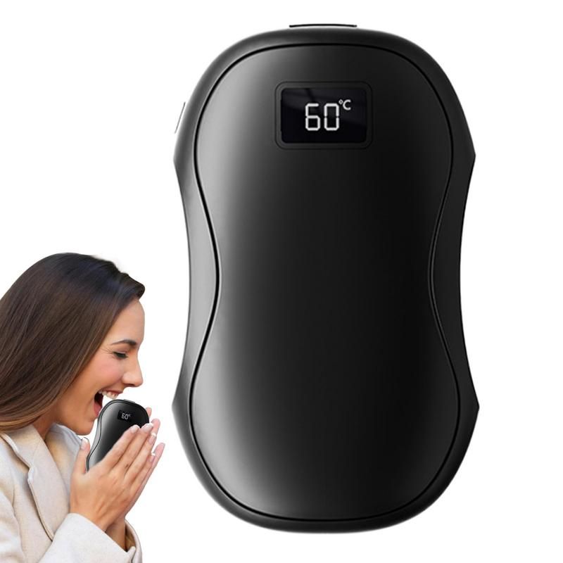 2-in-1 Pocket Heater With Digital Display, 3 Heat Settings, Double-Sided Heating, Magnetic Split Hand Warmer_voghion.com