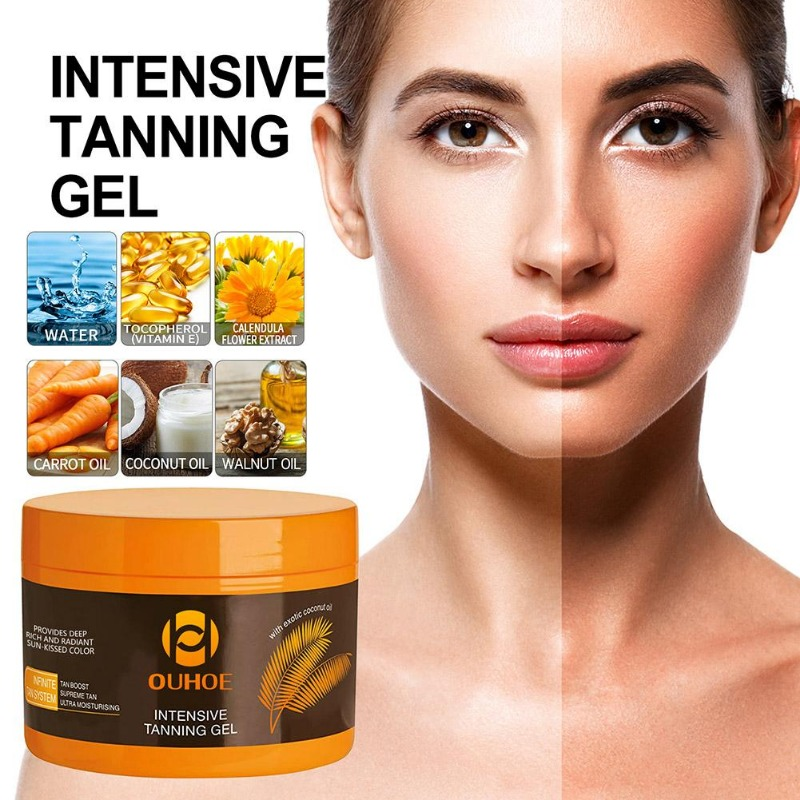 150 g hnědý opalovací gel přírodní urychlující krém na opalování pro venkovní opalování tmavé opalování péče o pokožku těla_voghion.com