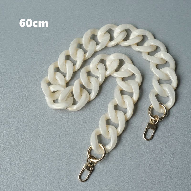 Vintage Gold Pulver Pailletten Acryl Harz Farbe-Block Handgemachte Abnehmbare Dicke Tasche Dekoration Kette_voghion.com