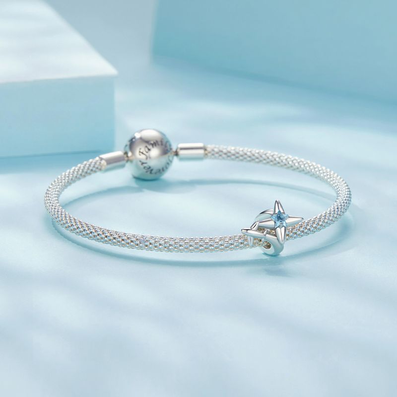 Uçak Yıldız Patlaması Charm Sterling Gümüş Charm,SCC2947_voghion.com