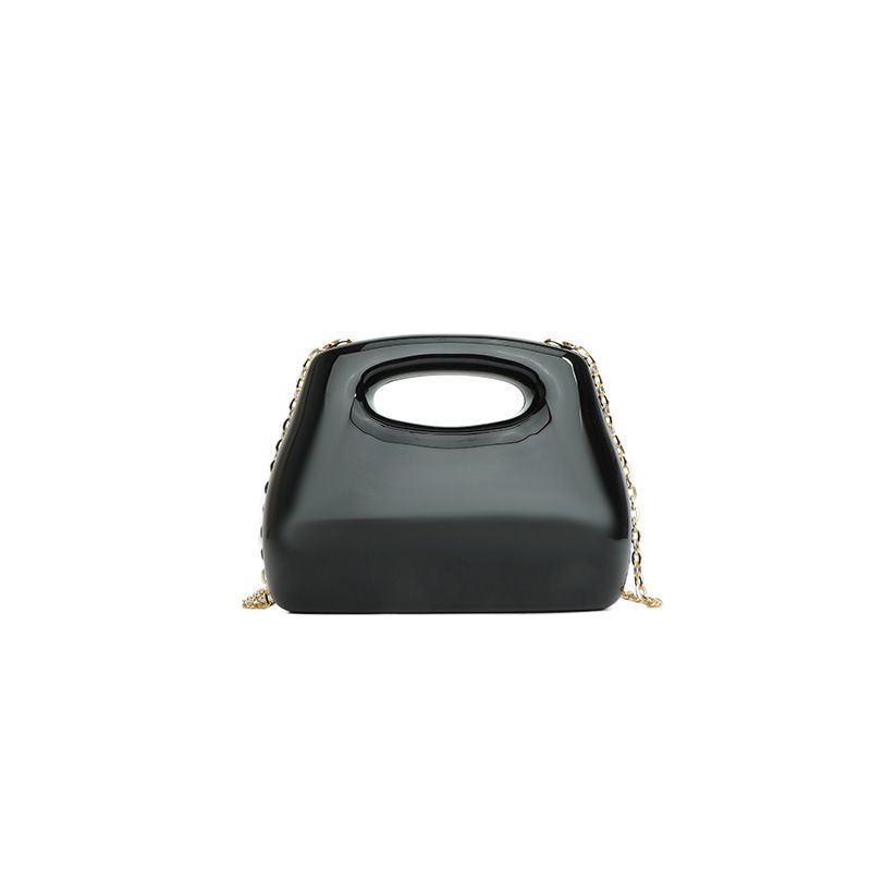 Borsa a tracolla versatile con catena da sera, piccola e quadrata, in acrilico lucido, 2024, nuova e semplice borsa da sera mondana_voghion.com