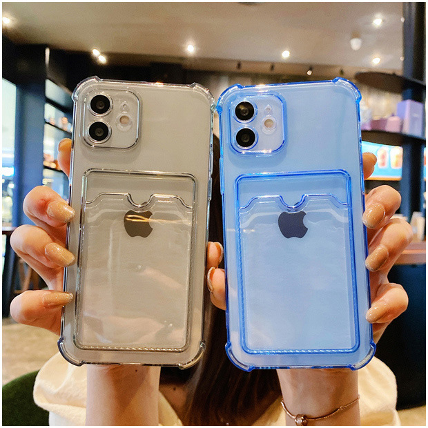 Cassa del telefono del sacchetto della carta del nastro trasparente colorata semplice per iphone 14 13 12 11 Pro Max X XR XSMAX copertura della cassa di caduta di Pevention di TPU_voghion.com