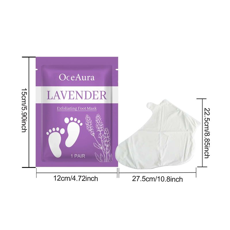 Maschera per cuticole alla lavanda OceAura, delicata, idratante per i piedi, morbida e liscia, confezionata singolarmente, comoda._voghion.com