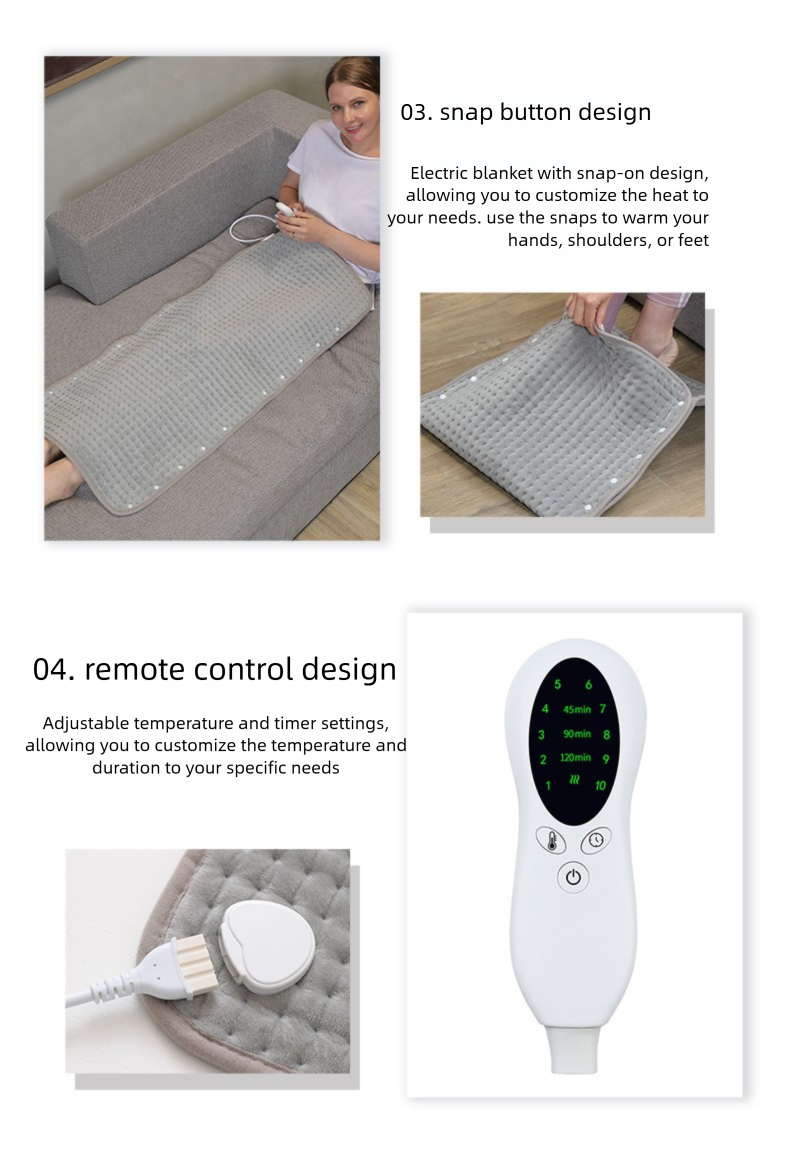 Multifunctional Therapy Heating Pad, Intelligent Temperature Control Body Warmer, Electric Blanket_voghion.com
