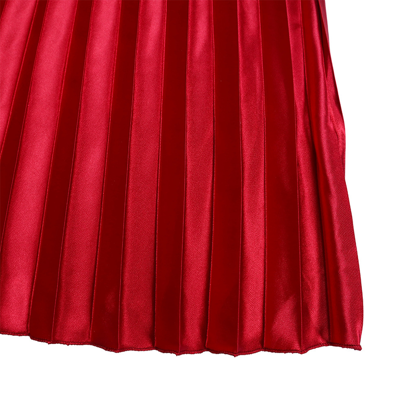 women's clothing new one-shoulder pleated long skirt oblique collar waist dress _voghion.com