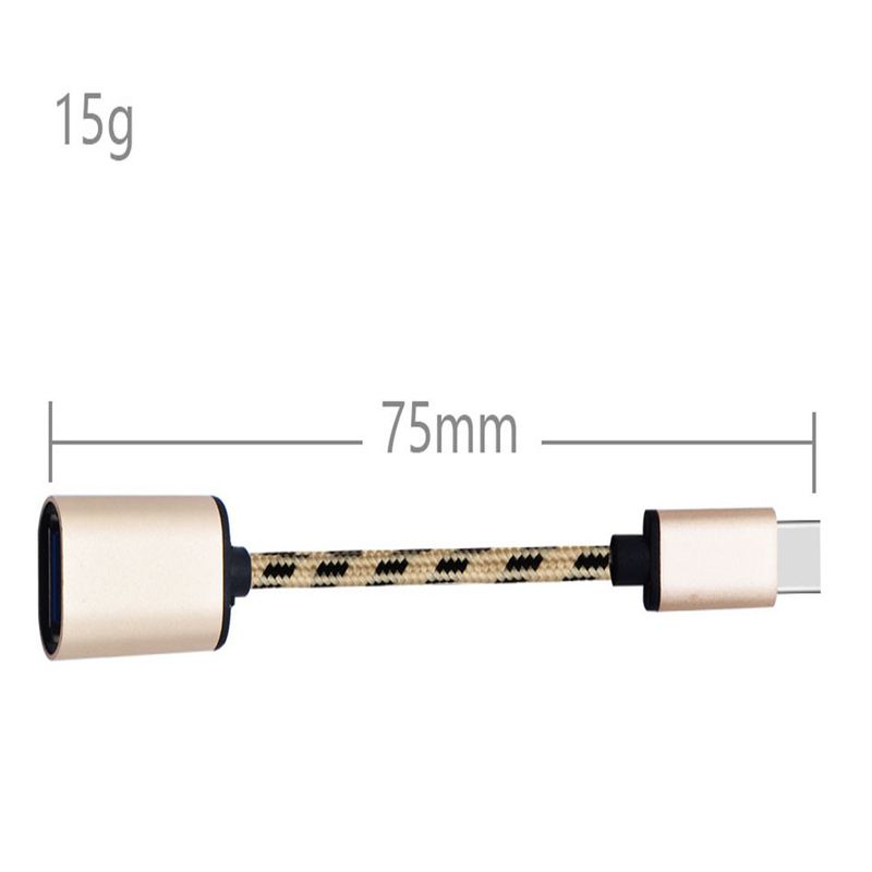 Siatka muzyczna festiwalowa tkana Type-c Android Micro OTG dane aluminium metal USB2.0 adapter telefoniczny kabel_voghion.com